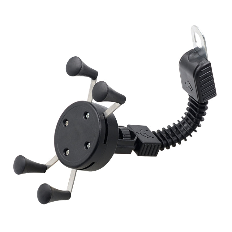 CS-1073B1 Motorcycle Mobile Phone Holder Bracket, Mirror Holder Version (Black)