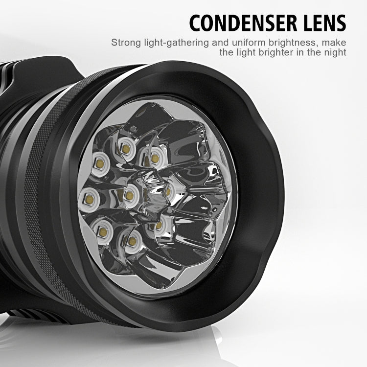 CS-1088A1 G29-9 1 Pair Motorcycle Waterproof Aluminum Alloy External LED Headlight Spotlight (Black)