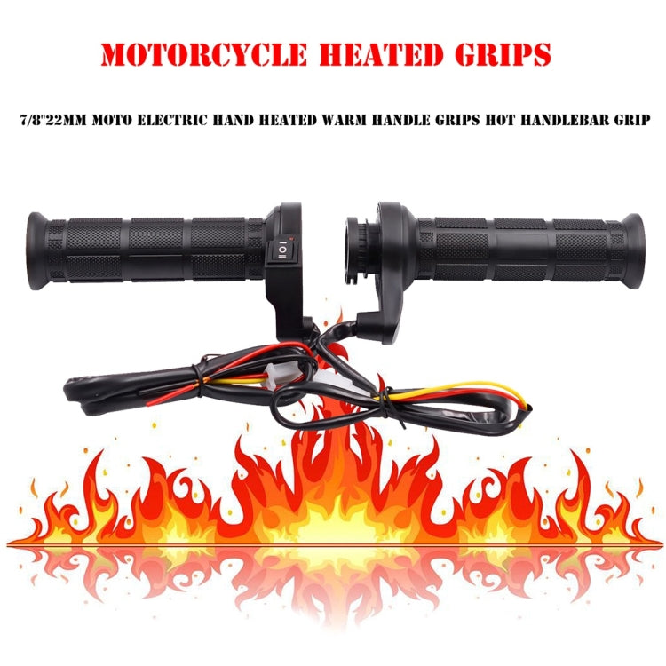 CS-203A1 Motorcycle Modified Electric Heating Hand Cover Heated Grip Handlebar, Upgrade Version