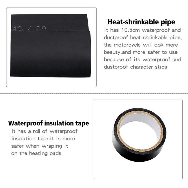 CS-937A1 Motorcycle Scooter Smart Three Gear Temperature Control Electric Hand Grip Cover Heated Grip Handlebar