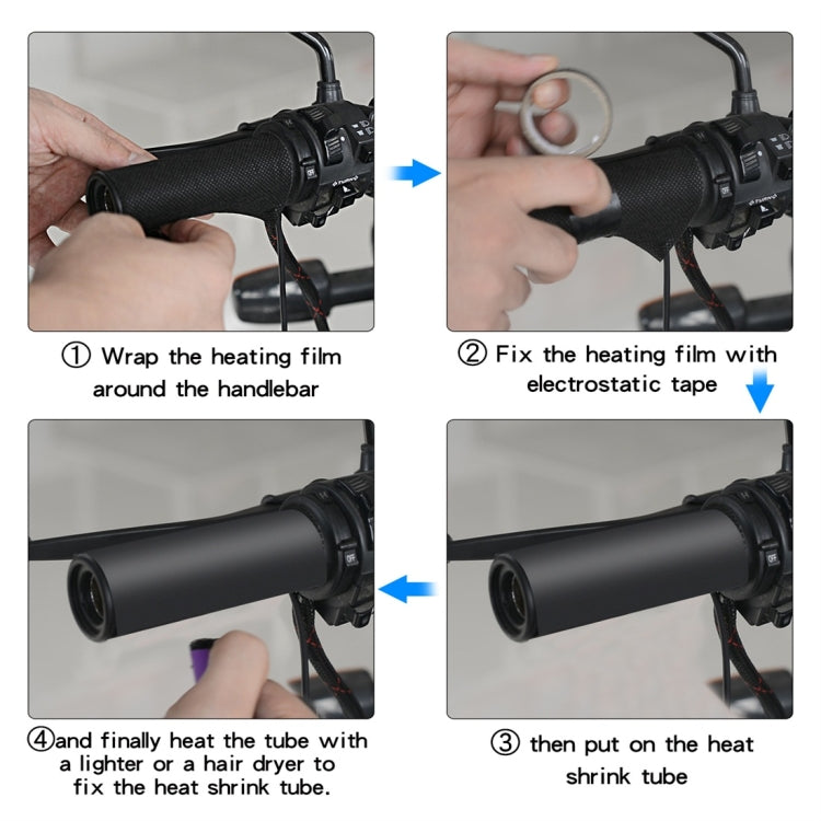 CS-937A1 Motorcycle Scooter Smart Three Gear Temperature Control Electric Hand Grip Cover Heated Grip Handlebar
