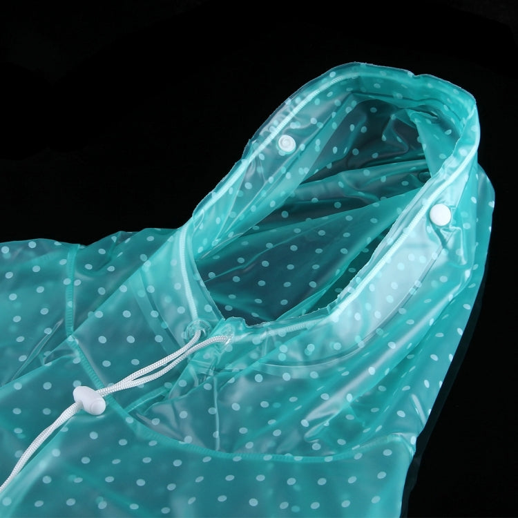 Waterproof Big Hat Crystal PVC Printing Dot Clear Motorcycle Person Poncho Adult Hooded Impermeable Raincoat Outdoor Rain Cape Coat