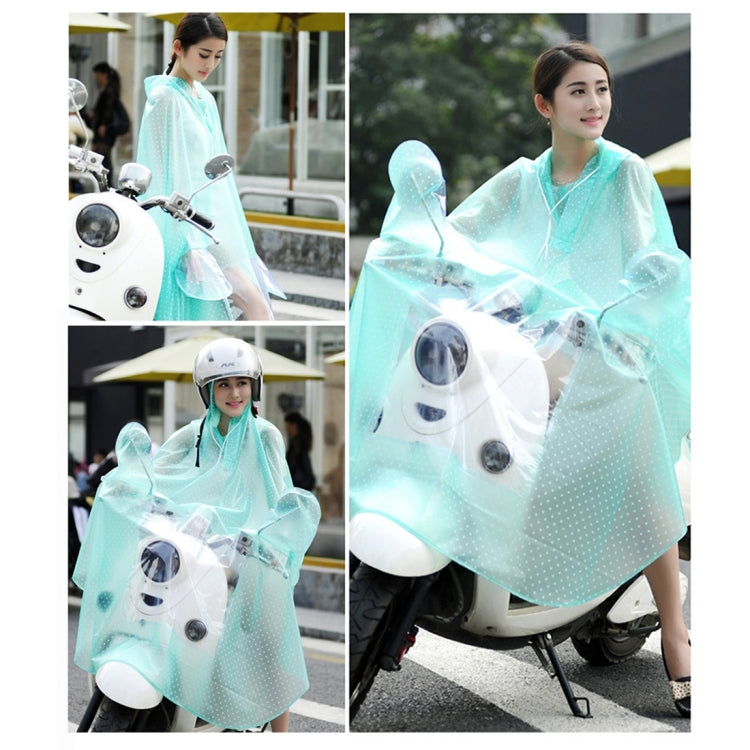 Waterproof Big Hat Crystal PVC Printing Dot Clear Motorcycle Person Poncho Adult Hooded Impermeable Raincoat Outdoor Rain Cape Coat