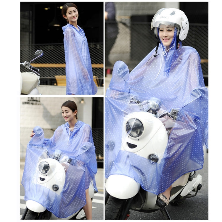 Waterproof Big Hat Crystal PVC Printing Dot Clear Motorcycle Person Poncho Adult Hooded Impermeable Raincoat Outdoor Rain Cape Coat