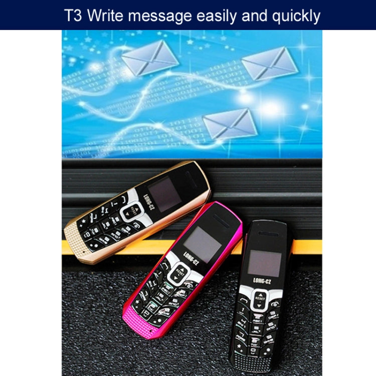 LONG-CZ T3 Mini Mobile Phone, Hands Free Bluetooth Dialer, Bluetooth Music, FM, GSM