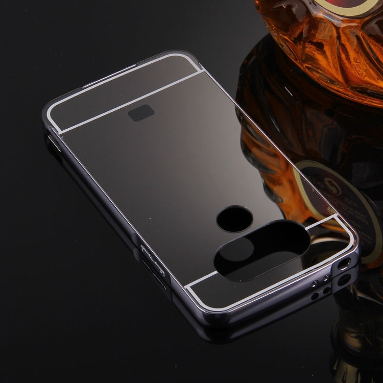For LG G5 Electroplating Mirror Push Pull PC Protective Case Back Shell Cover + Metal Bumper Frame