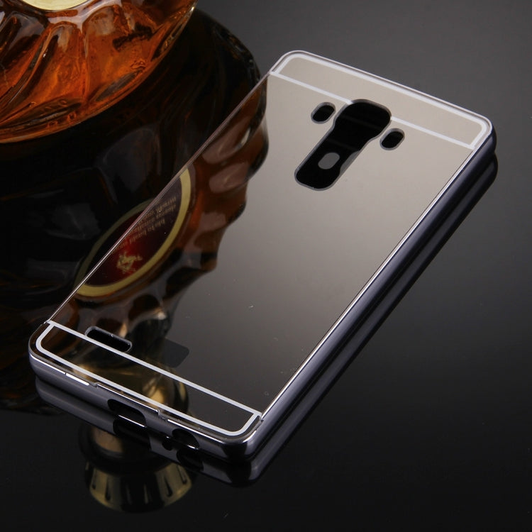 For LG G4 Electroplating Mirror Push Pull PC Protective Case Back Shell Cover + Metal Bumper Frame