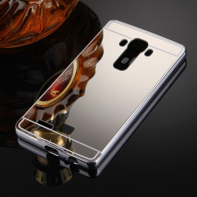 For LG G4 Electroplating Mirror Push Pull PC Protective Case Back Shell Cover + Metal Bumper Frame