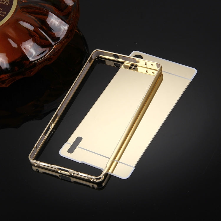 2 in 1 for Lenovo Vibe Shot / Z90 (S-MPH-1999) Metal Frame Back Shell Cover + Tempered Glass Screen Film Protector