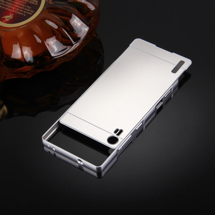 2 in 1 for Lenovo Vibe Shot / Z90 (S-MPH-1999) Metal Frame Back Shell Cover + Tempered Glass Screen Film Protector