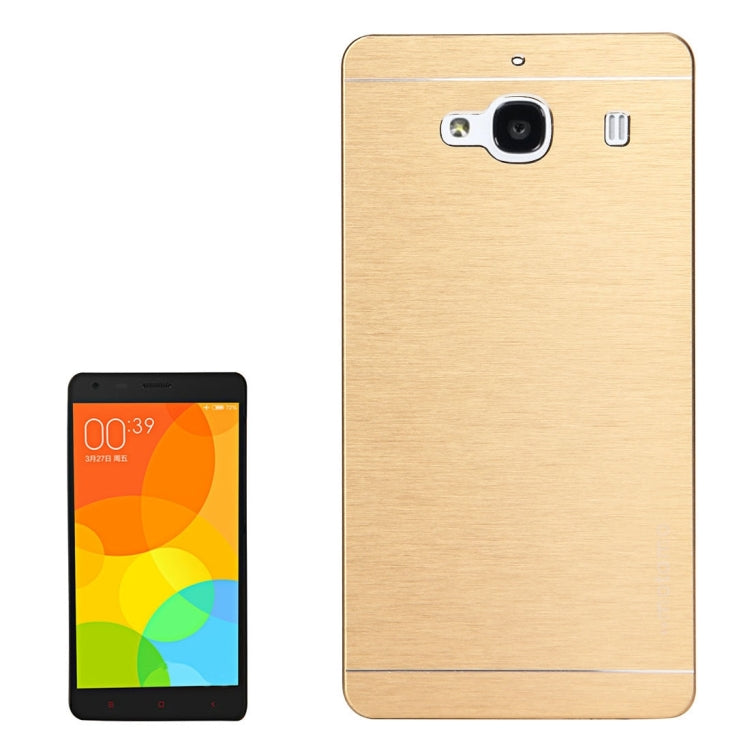 For Xiaomi Redmi 2 Motomo Brushed Texture Metal Protective Back Case