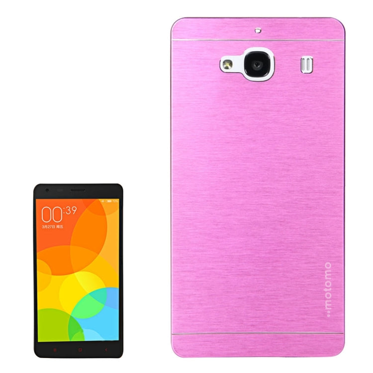 For Xiaomi Redmi 2 Motomo Brushed Texture Metal Protective Back Case
