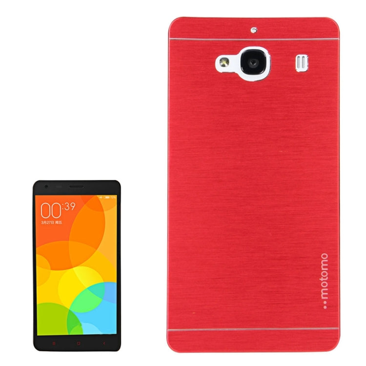 For Xiaomi Redmi 2 Motomo Brushed Texture Metal Protective Back Case