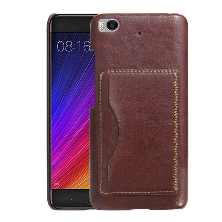 For Xiaomi 5s Crazy Horse Texture PU Leather Protective Back Cover Case with Holder & Card Slots