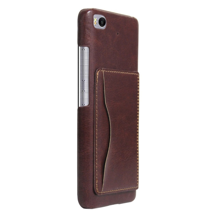 For Xiaomi 5s Crazy Horse Texture PU Leather Protective Back Cover Case with Holder & Card Slots