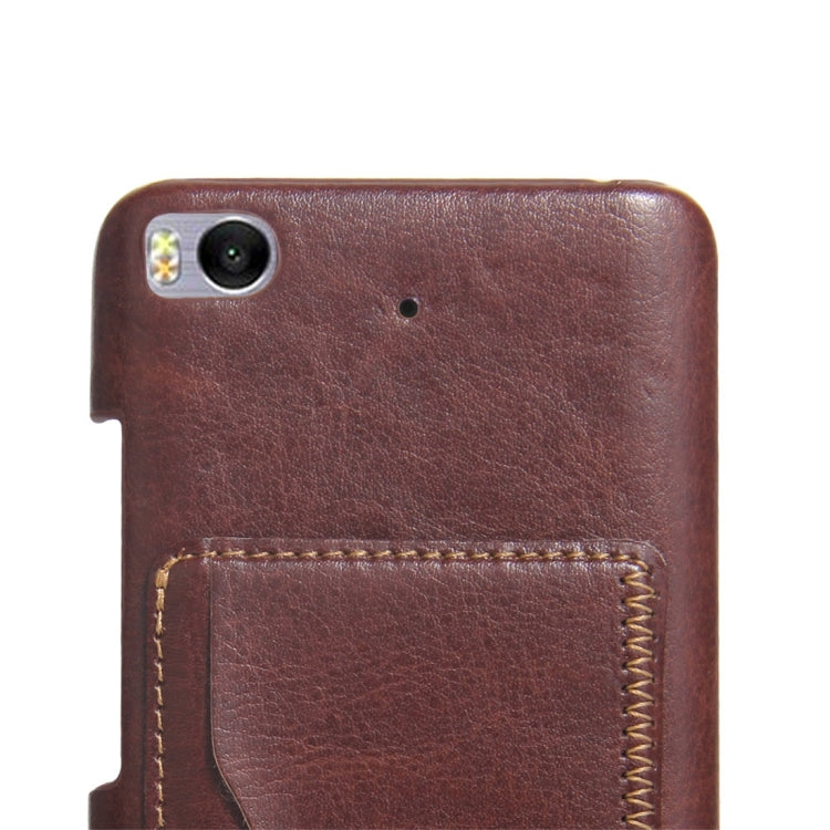 For Xiaomi 5s Crazy Horse Texture PU Leather Protective Back Cover Case with Holder & Card Slots