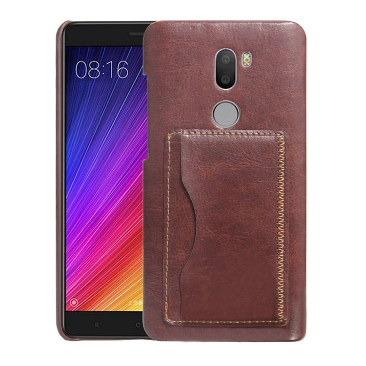 For Xiaomi 5s Plus Crazy Horse Texture PU Leather Protective Back Cover Case with Holder & Card Slots