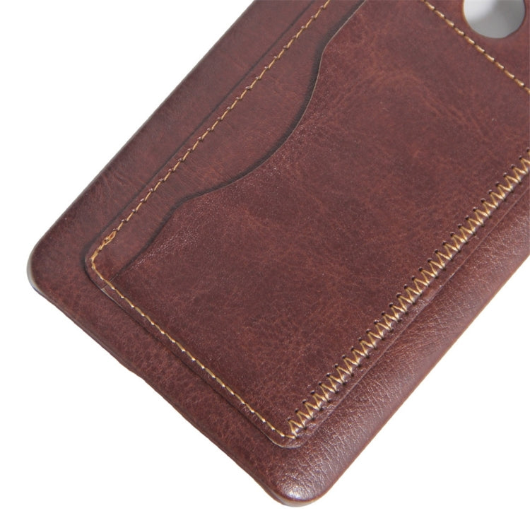 For Xiaomi 5s Plus Crazy Horse Texture PU Leather Protective Back Cover Case with Holder & Card Slots