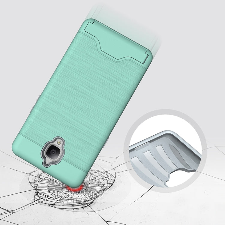 For OnePlus 3 Brushed Texture Separable TPU + PC Combination Back Case with Card Slot & Holder