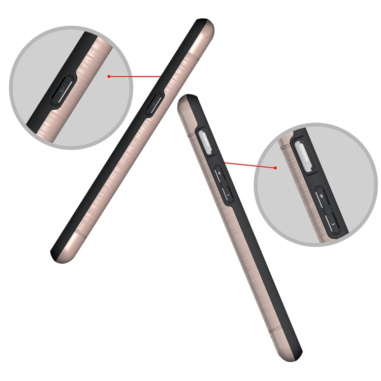 For OnePlus 3 Brushed Texture Separable TPU + PC Combination Back Case with Card Slot & Holder