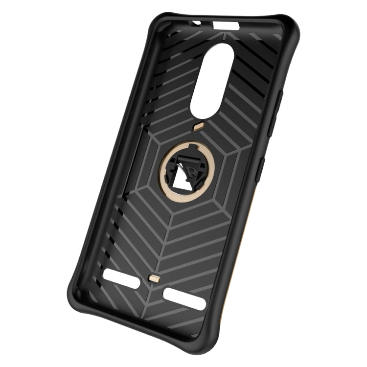 For Lenovo K6 / K6 Power Shock-Resistant 360 Degree Spin Sniper Hybrid Case TPU + PC Combination Case with Holder