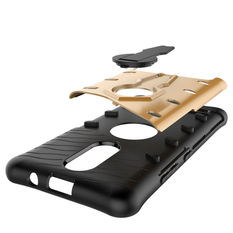 For Lenovo K6 / K6 Power Shock-Resistant 360 Degree Spin Sniper Hybrid Case TPU + PC Combination Case with Holder