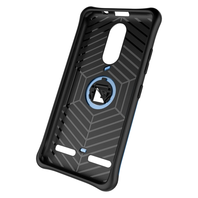 For Lenovo K6 / K6 Power Shock-Resistant 360 Degree Spin Sniper Hybrid Case TPU + PC Combination Case with Holder