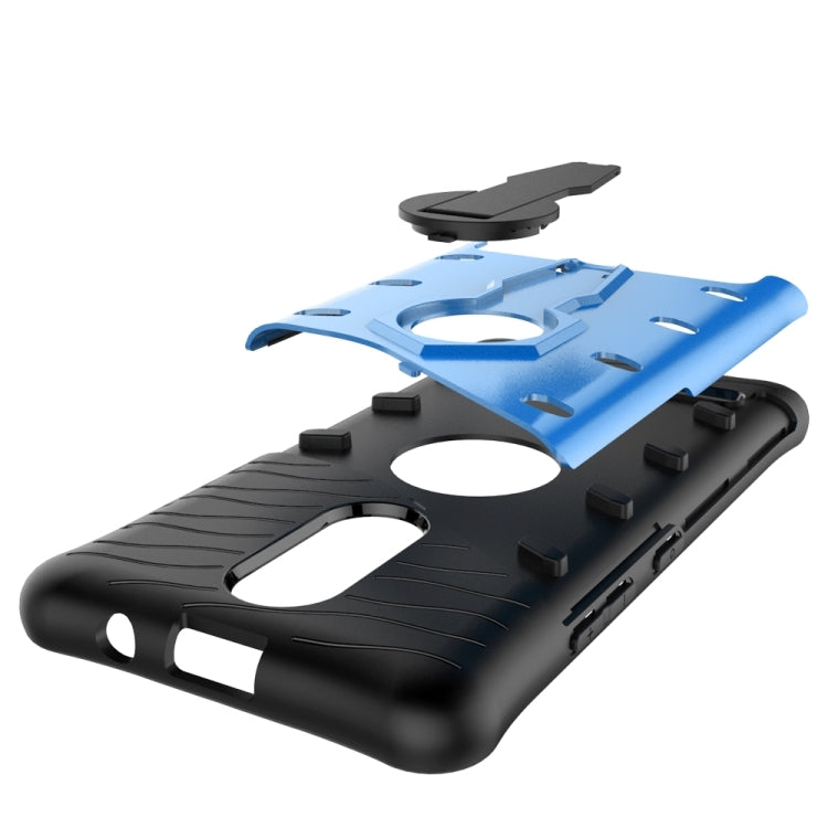 For Lenovo K6 / K6 Power Shock-Resistant 360 Degree Spin Sniper Hybrid Case TPU + PC Combination Case with Holder