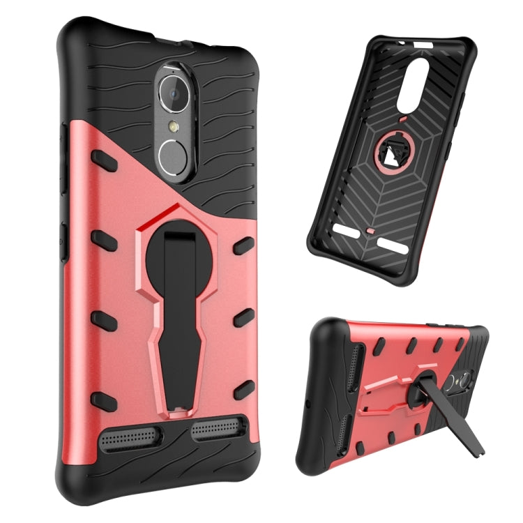 For Lenovo K6 / K6 Power Shock-Resistant 360 Degree Spin Sniper Hybrid Case TPU + PC Combination Case with Holder