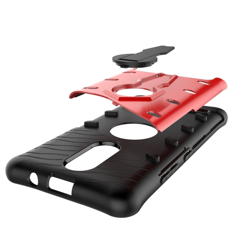 For Lenovo K6 / K6 Power Shock-Resistant 360 Degree Spin Sniper Hybrid Case TPU + PC Combination Case with Holder