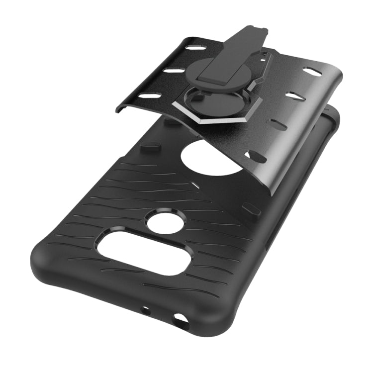 For LG G6 Shock-Resistant 360 Degree Spin Sniper Hybrid Case TPU + PC Combination Case with Holder