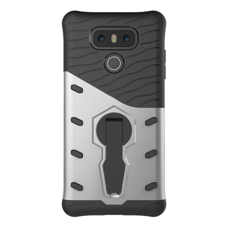 For LG G6 Shock-Resistant 360 Degree Spin Sniper Hybrid Case TPU + PC Combination Case with Holder