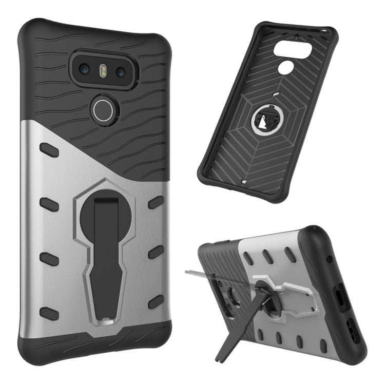 For LG G6 Shock-Resistant 360 Degree Spin Sniper Hybrid Case TPU + PC Combination Case with Holder