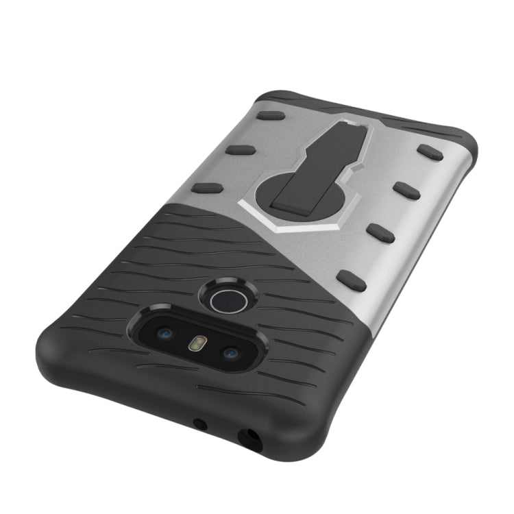 For LG G6 Shock-Resistant 360 Degree Spin Sniper Hybrid Case TPU + PC Combination Case with Holder