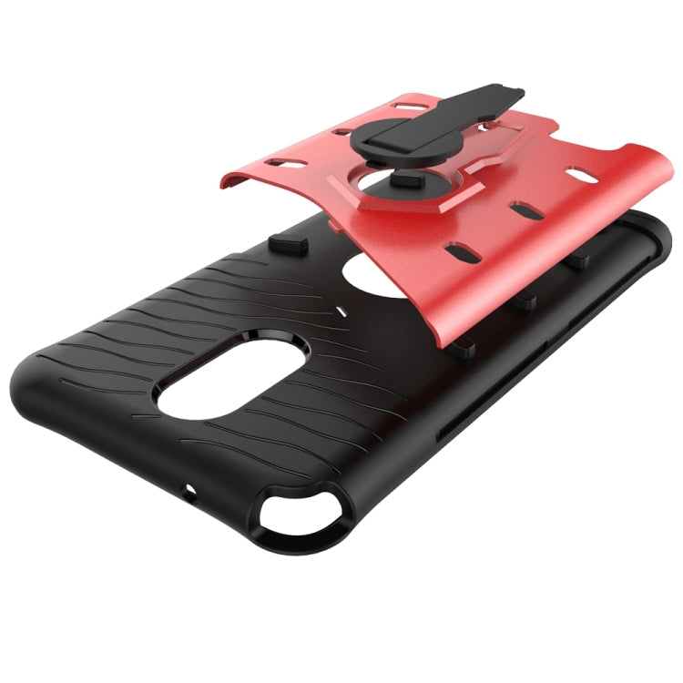 For LG Stylus 3 Shock-Resistant 360 Degree Spin Sniper Hybrid Case TPU + PC Combination Case with Holder