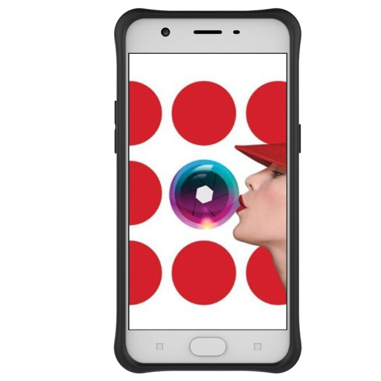 For OPPO A57 Shock-Resistant 360 Degree Spin Sniper Hybrid Case TPU + PC Combination Case with Holder