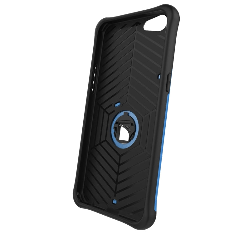 For OPPO A57 Shock-Resistant 360 Degree Spin Sniper Hybrid Case TPU + PC Combination Case with Holder