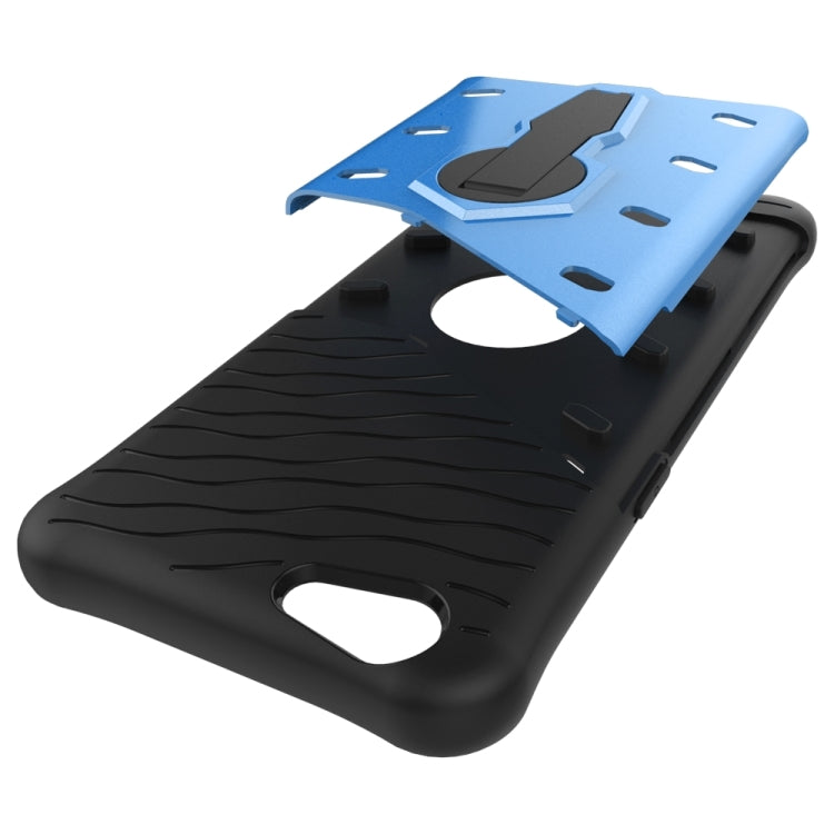 For OPPO A57 Shock-Resistant 360 Degree Spin Sniper Hybrid Case TPU + PC Combination Case with Holder