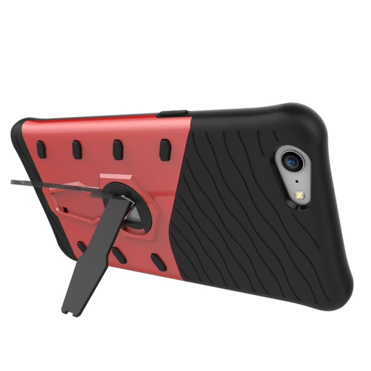 For OPPO A57 Shock-Resistant 360 Degree Spin Sniper Hybrid Case TPU + PC Combination Case with Holder