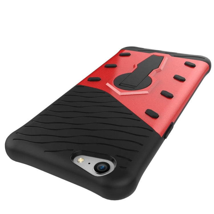 For OPPO A57 Shock-Resistant 360 Degree Spin Sniper Hybrid Case TPU + PC Combination Case with Holder