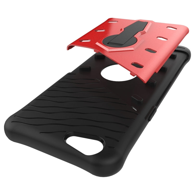 For OPPO A57 Shock-Resistant 360 Degree Spin Sniper Hybrid Case TPU + PC Combination Case with Holder