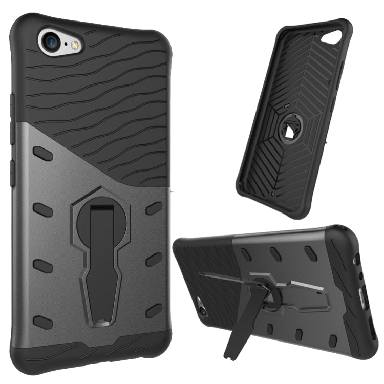 For Vivo X9 Plus Shock-Resistant 360 Degree Spin Sniper Hybrid Case TPU + PC Combination Case with Holder