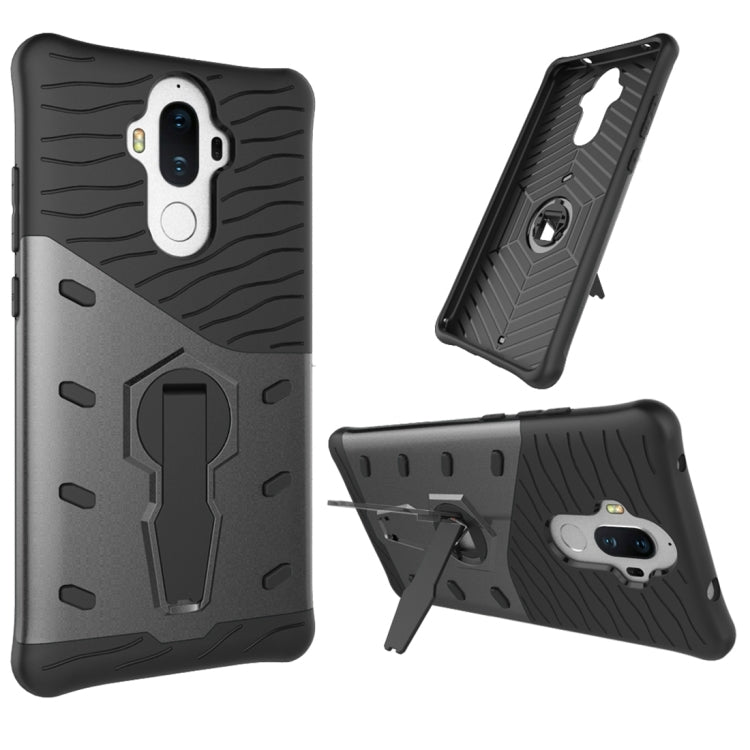 For Huawei Mate 9 Shock-Resistant 360 Degree Spin Sniper Hybrid Case TPU + PC Combination Case with Holder
