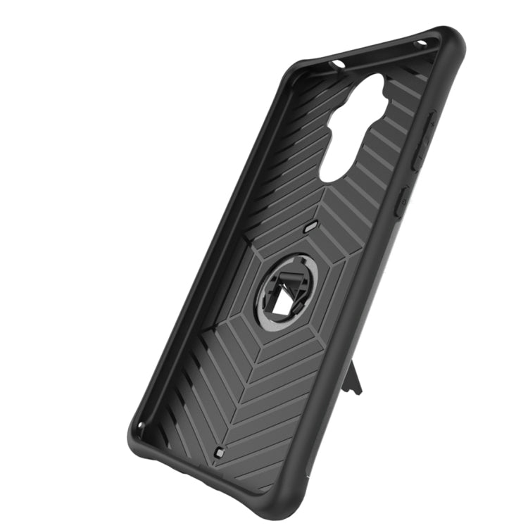 For Huawei Mate 9 Shock-Resistant 360 Degree Spin Sniper Hybrid Case TPU + PC Combination Case with Holder