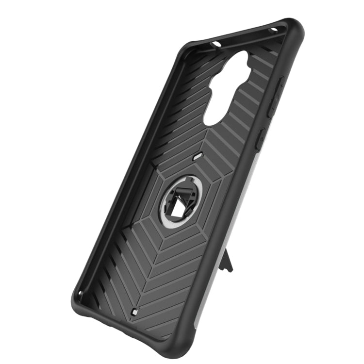 For Huawei Mate 9 Shock-Resistant 360 Degree Spin Sniper Hybrid Case TPU + PC Combination Case with Holder