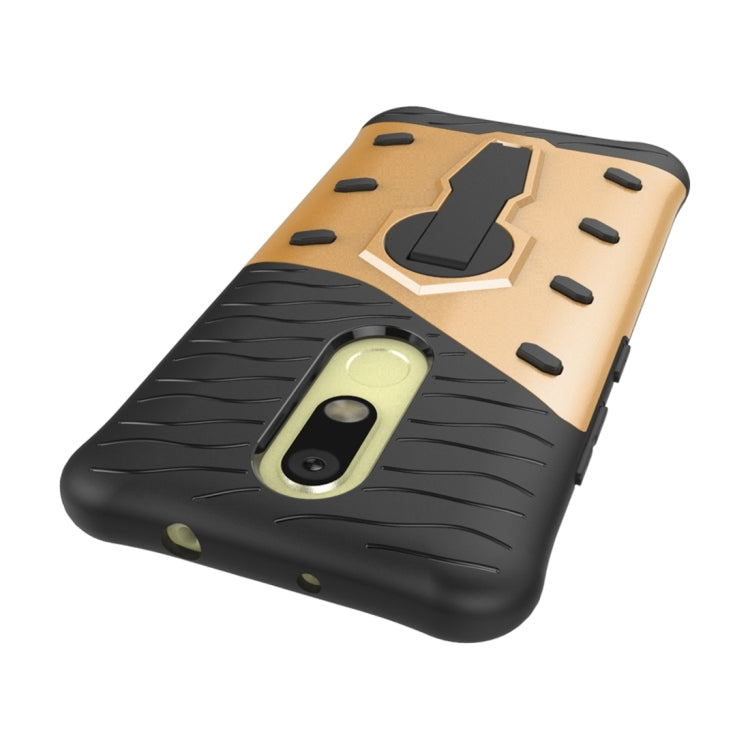 For Motorola Moto M Shock-Resistant 360 Degree Spin Sniper Hybrid Case TPU + PC Combination Case with Holder