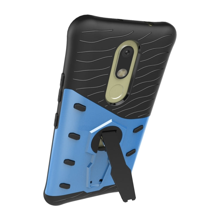 For Motorola Moto M Shock-Resistant 360 Degree Spin Sniper Hybrid Case TPU + PC Combination Case with Holder