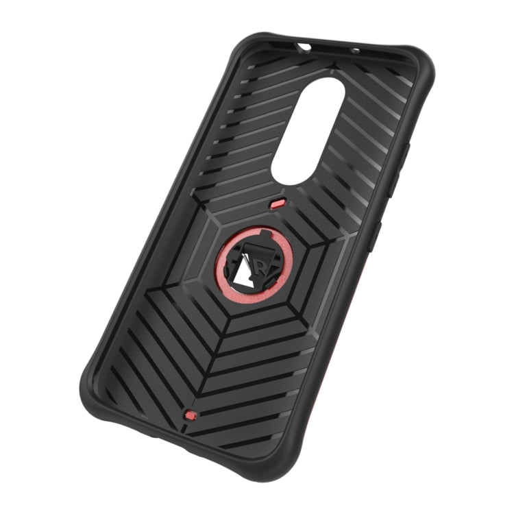 For Motorola Moto M Shock-Resistant 360 Degree Spin Sniper Hybrid Case TPU + PC Combination Case with Holder