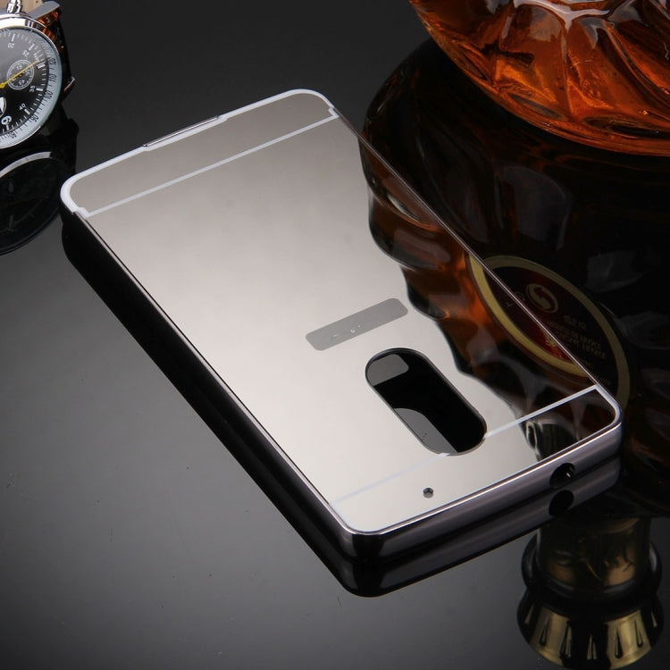 For Lenovo Lemon X3 C50 Electroplating Mirror PC Protective Case Back Shell Cover + Tempered Glass Film Screen Protector