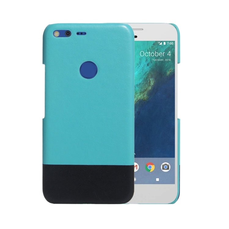 For Google Pixel XL Fashionable Color Matching Bicolourable PC + PU Leather Back Cover Case